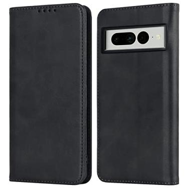 Imagem de YINGDAFENG Capa carteira para Google Pixel 7, capa flip magnética de couro PU com slots para cartão função de suporte e proteção da câmera à prova de choque TPU interno, preto