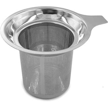 Imagem de Filtro de cafe reutilizavel de aco inoxidavel Daycount Cestas de cha Coador de malha Gotejador de cafe com suporte