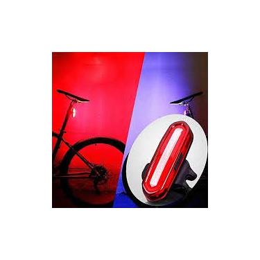 Imagem de LANTERNA TRASEIRA PISCA USB SINALIZADOR 6 MODOS LUZ BIKE vermelha recarregável grande autonomia