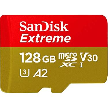 Imagem de SanDisk Cartão microSD UHS-I Extreme de 128 GB para jogos móveis - C10, U3, V30, 4K, A2, Micro SD - SDSQXA1-128G-GN6GN