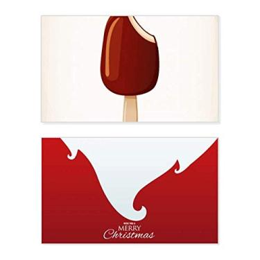 Imagem de Chocolate crocante picolé doce sorvete feriado de Natal cartão de felicitações mensagem de Natal