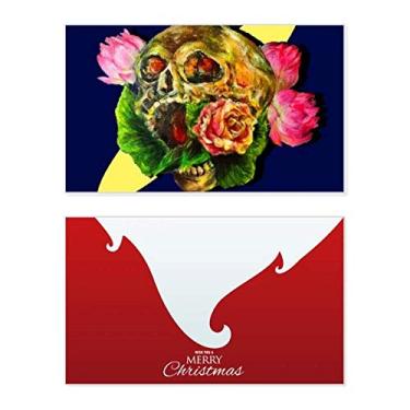 Imagem de Love Will Never Die Skull Holiday Holiday Merry Christmas Parabéns Card Christmas Letter Message