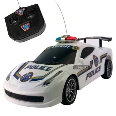 Carrinho De Controle Remoto Polícia 4x4 Monster Brinquedo