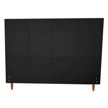 Imagem de Cabeceira Larissa Para Colchão De 1,58 Mt-Suede Preto