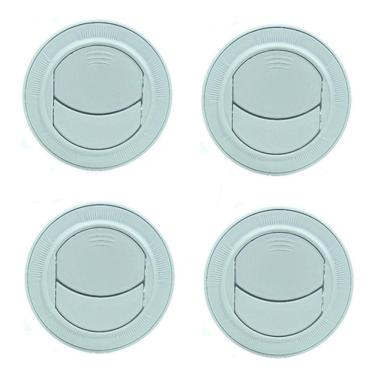 Imagem de 4x Difusor Ar Condicionado Caminhão Trator Van 77mm - Cinza