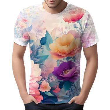 Imagem de Camiseta Camisa Estampa Art Floral Flor Natureza Florida 1 - Enjoy Sho