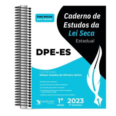 Imagem de Caderno De Lei Seca Dpe-Es - 2023 (Espiral) - Editora Guedesjus