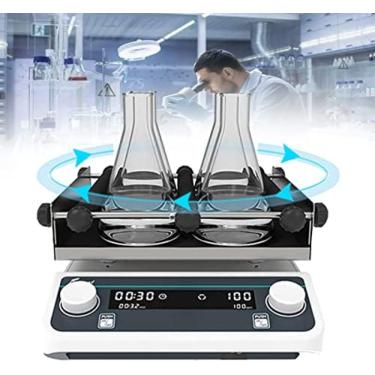 Imagem de Agitador Orbital, Oscilador Ciclotron Horizontal, Homogeneizador De Misturador De Laboratório, Máquina De Emulsificação De Laboratório Ajustável, Display LCD LED, Bandeja Antiderrapante De Borrach