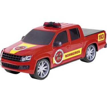 Imagem de Brinquedo Caminhonete Forca e Ação Bombeiro Poliplac - 6563