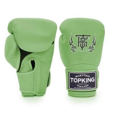 Imagem de Luvas de couro respirável Top King Super Air Muay Thai Luvas de boxe para treinamento ou sparring - 227 g, 293 g, 340 g, 453 g