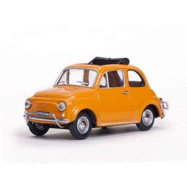 Imagem de Miniatura Fiat 500L Giallo Positano 1968 Escala 1/43 Laranja