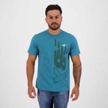 Imagem de Camiseta New Balance Essentials NBX Verde-Masculino