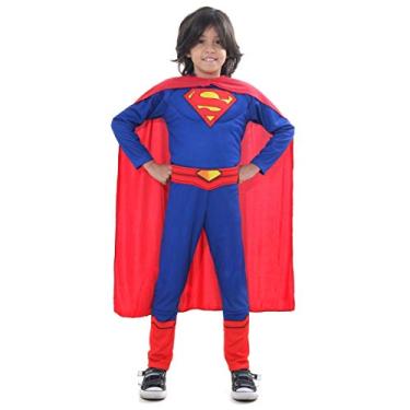 Imagem de Fantasia Super Homem Luxo Infantil Sulamericana 937275-G
