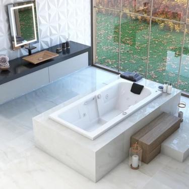 Imagem de Banheira de Hidromassagem Box Gran Luxo 120x80x44cm - P4-220v - com Aquecedor Branco