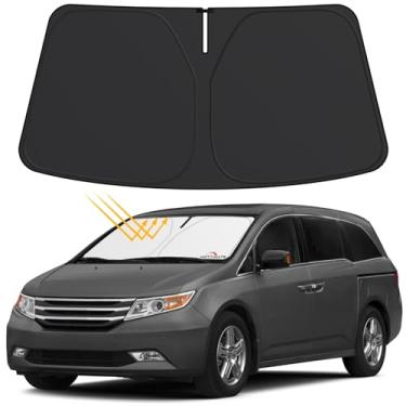 Imagem de Para-brisas para carro - Motomate Custom para Honda Odyssey Mini Van 2011-2017 [4 camadas de revestimento nanano] com bolsa de armazenamento, viseira de sol dobrável para raios UV e acessórios de