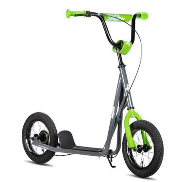 Imagem de JOYSTAR Patinete para crianças de 5 a 9 anos, meninos e meninas, scooters de rodas grandes de 30 cm para crianças, adolescentes e adultos, guidão ajustável, scooter infantil, cinza