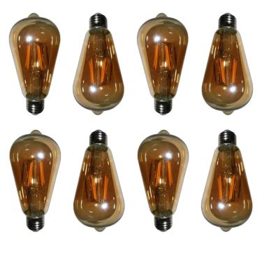 Imagem de Lampada Multi Filamento LED Kit 8 Unidades Vintage Decoraçao Retro Casa Jardim Quintal...