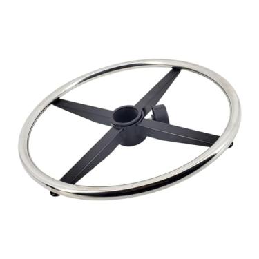 Imagem de Generic Cadeira de escritório giratória apoio para os pés anel acessório círculo de aço inoxidável para bancos de balcão facilmente instalar profissional, 40CM