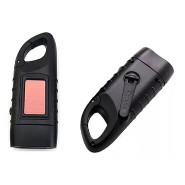 Imagem de Lanterna Solar Dinamo Camping Pesca Falta Energia Emergencia Cor Da Lanterna Preto Cor Da Luz Branco