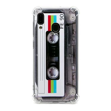 Imagem de FAteamll Capa para Galaxy A20, com cantos reforçados TPU macio, capa de fita cassete retrô compatível com Samsung Galaxy A20/A30 (fita cassete retrô)