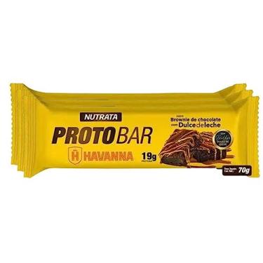 Imagem de Combo com 3 - Barra Protobar Brownie de Chocolate com Doce de Leite Havanna 70G