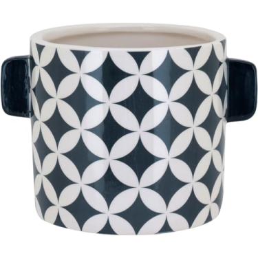 Imagem de CACHEPÔ VASO DECORATIVO PLANTA CERÂMICA 11x15x15cm AZUL