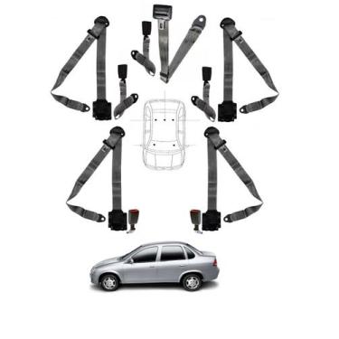 Imagem de Kit cinto de segurança COMPLETO para CHEVROLET CLASSIC + fechos - HCML