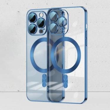 Imagem de Capa Capinha Protetora Magsafe de Silicone com Proteção na Lente para 