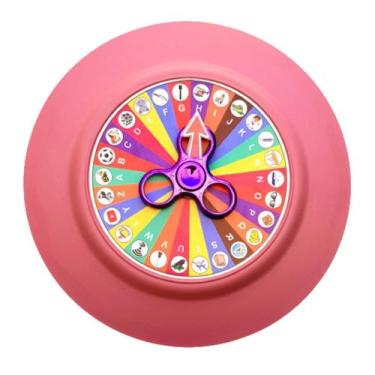 Imagem de Brinquedo Educativo Roleta do Alfabeto + 156 letras soltas em eva - Cr