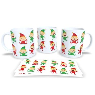 Imagem de Canecas de Porcelana Branca Personalizadas Natal 5 (Mod.100)
