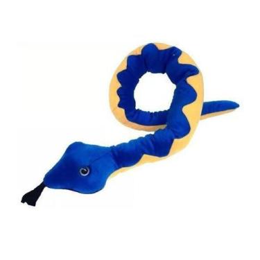 Imagem de Cobra de Pelúcia Azul 2,86 m Antialérgica - Mirante Brasil