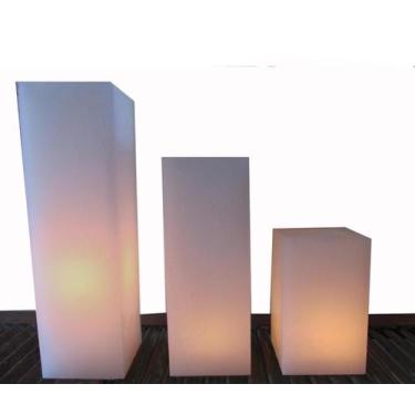 Imagem de 3 Velas  Luminárias Quadradas 12x20  12x30  12x40 Casamento - encanto 