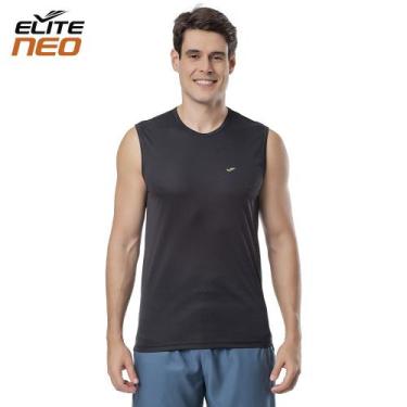 Imagem de Camiseta Machão Básica em Malha Dry com Acabamento em Fita - Elite, Pr