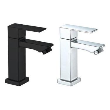 Imagem de Torneira Banheiro Lavabo Luxo De Metal Preta Bica Baixa - SHOP ALTERNA