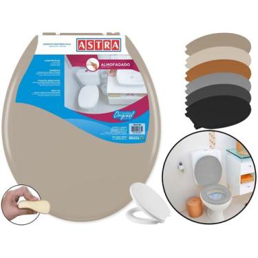 Imagem de Assento Para Vaso Sanitário Almofadado Tampa Privada Banheiro Oval Uni