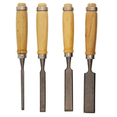 Imagem de Formão de Aço Carbono com 4 Peças - ferreira