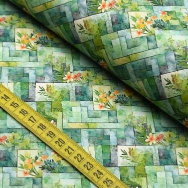 Imagem de Tecido Estampado Para Patchwork - Vitral 3 (0,50x1,50) - Fabricart