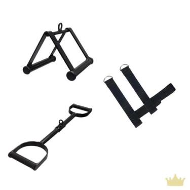Imagem de Kit Pulley Neutro 60cm + 01 Par Puxador Glúteo + 1 Triângulo - REI DO 