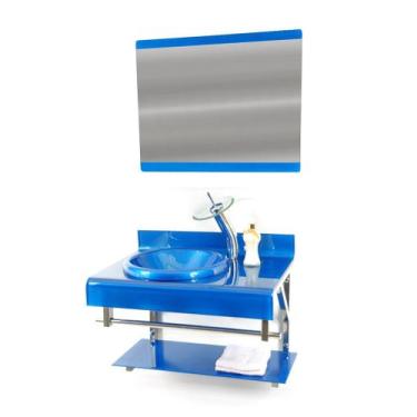 Imagem de Gabinete Vidro Banheiro Estilo Choppin Full Inox Cores - Cubas e Gabin