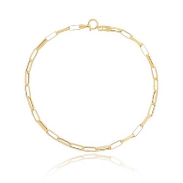 Imagem de Pulseira Masculina Ouro 18k Quadrada Grossa - Thile Jóias, 21 cm