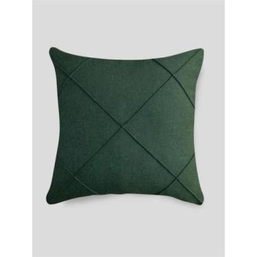 Imagem de Capa de Almofada Drapeada Linho Verde 50 cm - Andreia Carvalho Decoraç