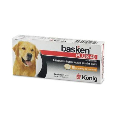 Imagem de Vermífugo Konig Basken Plus 40 Cães de 10kg - 1 Unidade