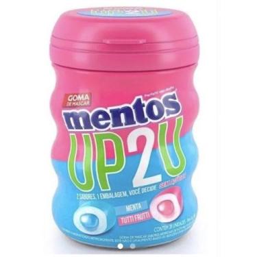 Imagem de Chiclete Mentos UP2U Tutti Frutti/Menta Pote 56g