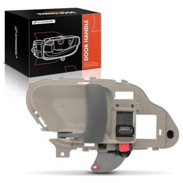 Imagem de A-Premium Maçaneta interna da porta dianteira ou traseira do lado do motorista compatível com Chevrolet Tahoe 1995-2000, C/K 1500 2500 3500 Suburban Pickup e GMC Yukon & Cadillac Escalade, bege,
