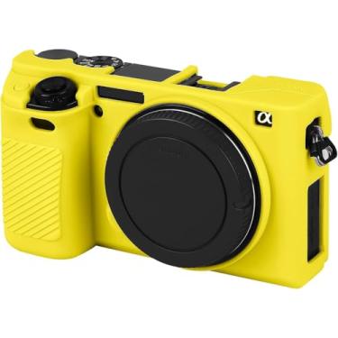 Imagem de Capa para câmera Sony Alpha A5000, capa protetora de silicone macio, capa de borracha para câmera Sony Alpha A5000 ILCE-5000 Digital SLR bolsa amarela