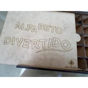Imagem de Caixa Com Tampa em MDF Cru 3mm Com Letras Gravadas - AGV Criações