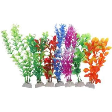 Imagem de Planta Artificial 20 Cm Para Aquário Enfeites C/ 6 Unidades - Ace Pet