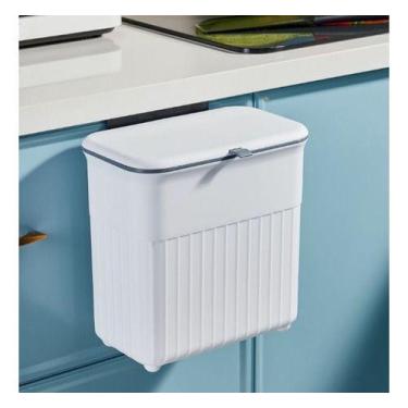 Imagem de Lixeira Armário Pia Tampa Retrátil Suspensa Ou Chão Parede - oem