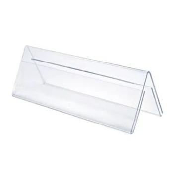Imagem de Display Prisma de Mesa em acrílico 21x7,5cm - MEVI STORE