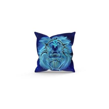 Imagem de Almofada Decorativa Cheia c/ Zíper 40x40 Leão - Deluzz